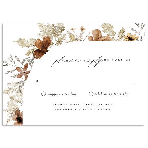 Bohemian Garden Wedding Response Cards Charcoal Signature Standard