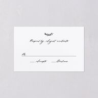 Eucalyptus Monogram All-in-One Wedding Invitations Pure White Signature Light Both Recipient and Return Addresses No