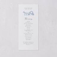 Medieval Castle Wedding Programs Dusty Blue Signature