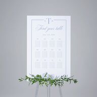 Coastal Oysters and Anchors Standard Seating Chart Large Sea Blue Standard Indoor Foam Core L Seating
