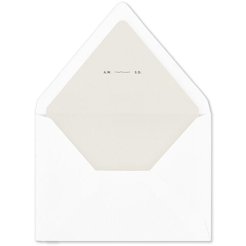 Elegant Mountain Monogram Euro Envelope Liners Pure White Luxe