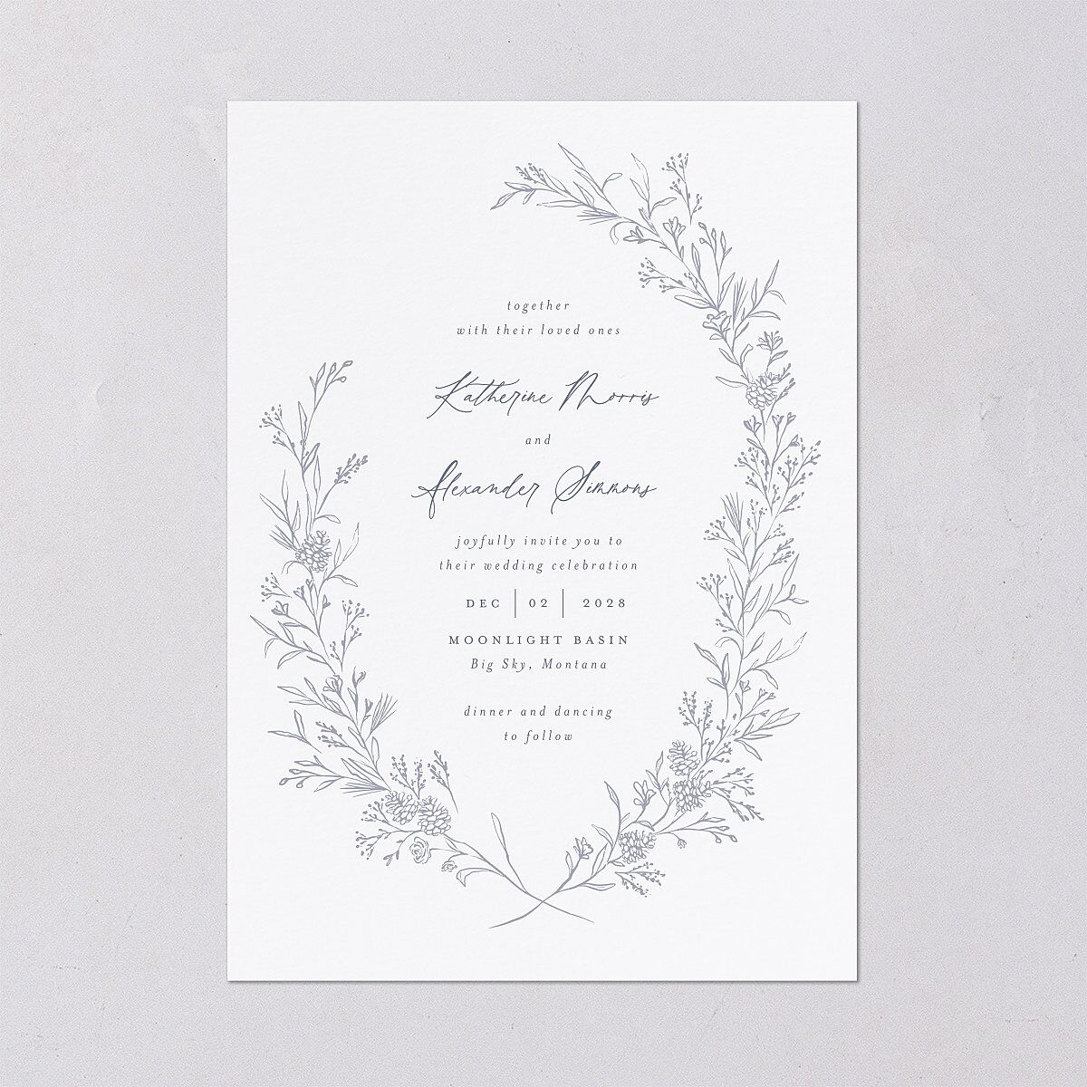 Romantic Branches Wedding Invitations — view 2