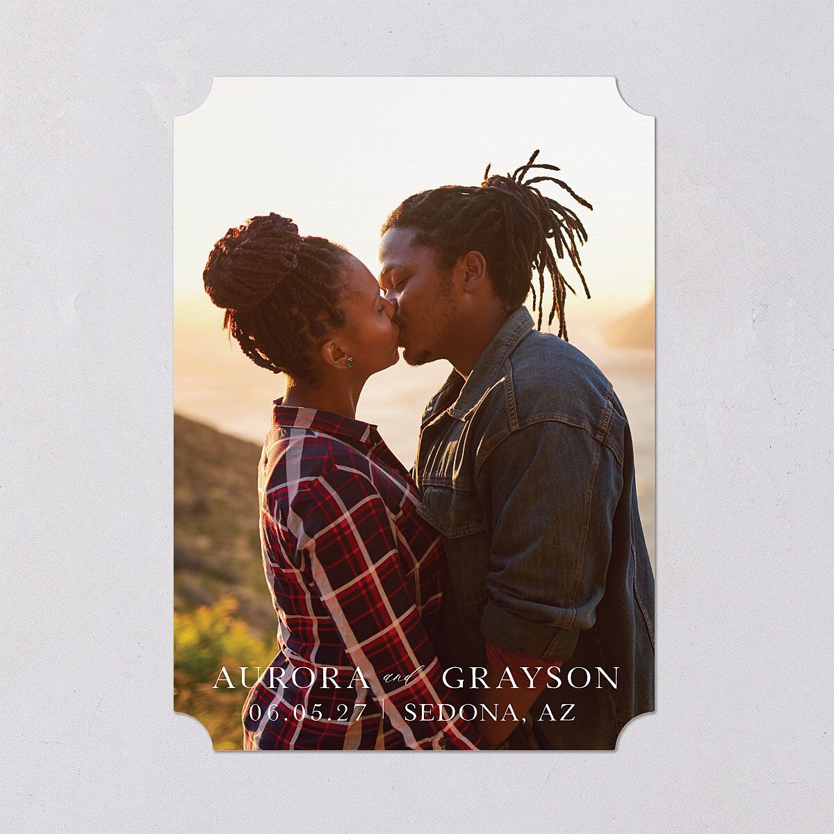 Bohemian Arch Foil Save The Date Cards — view 3