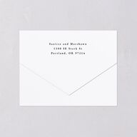 Dainty Frame All-in-One Wedding Invitations Pure White Signature Light Both Recipient and Return Addresses No