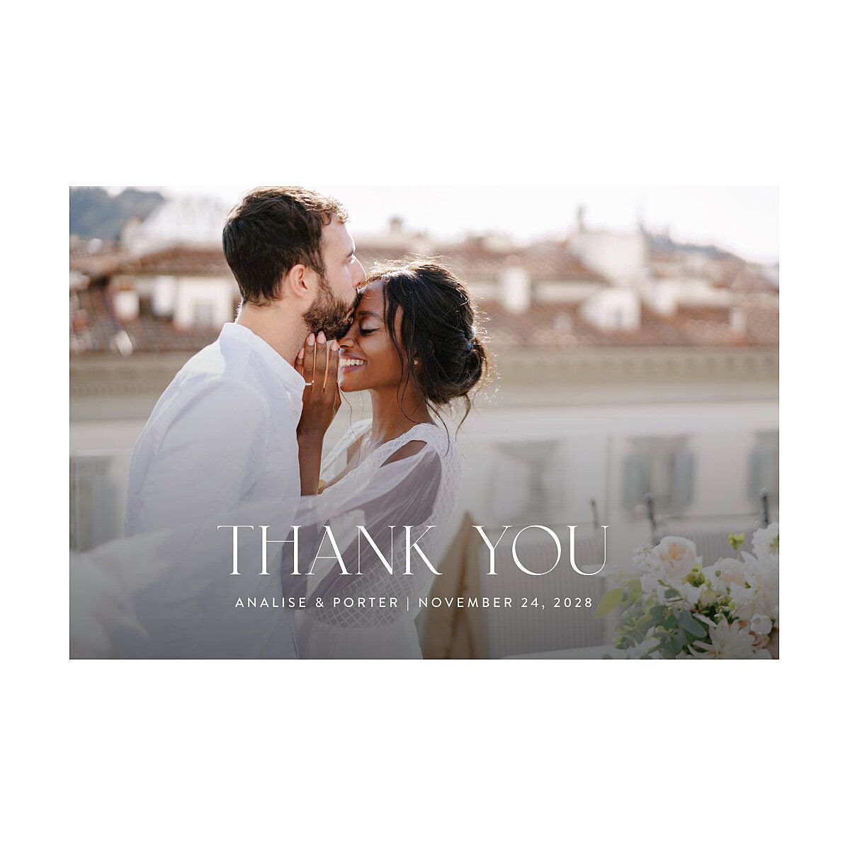 Elegant Orchid Thank You Postcards