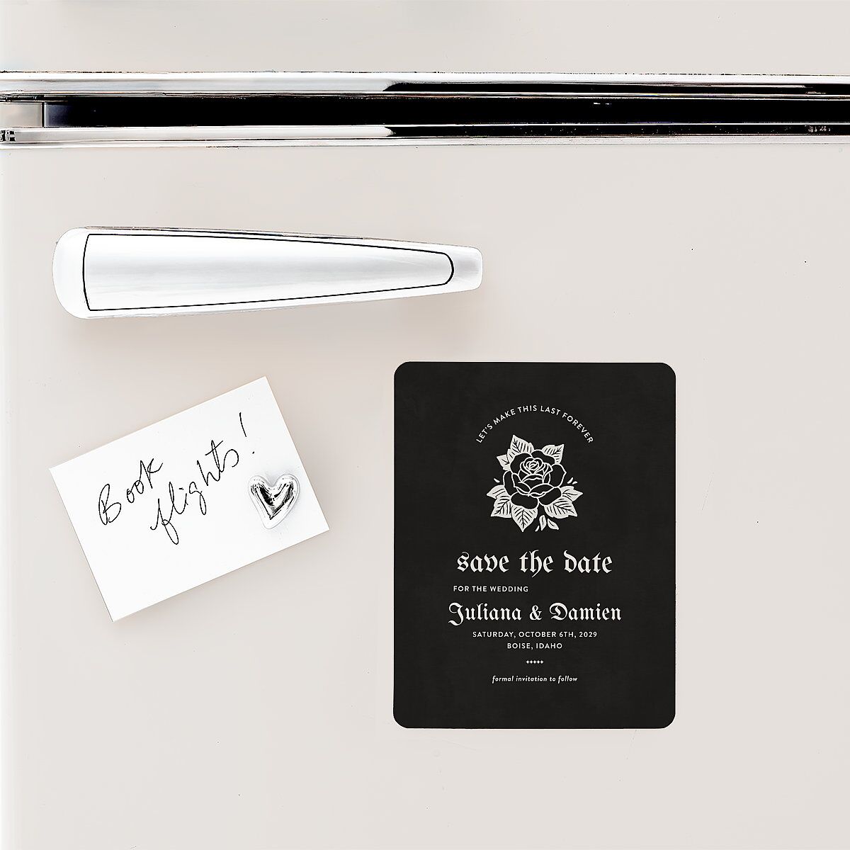 Moody Gothic Rose Save The Date Magnets Midnight Magnet Paper