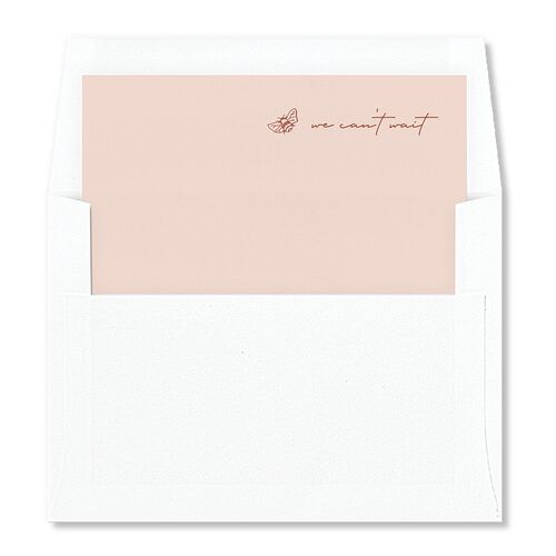 Simple Modern Wildflowers Envelope Liners Copper Standard