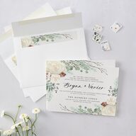 Rustic Botanical Wedding Invitations Thyme Signature Blank No