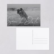 Gilded Corner Save the Date Postcards Pure White