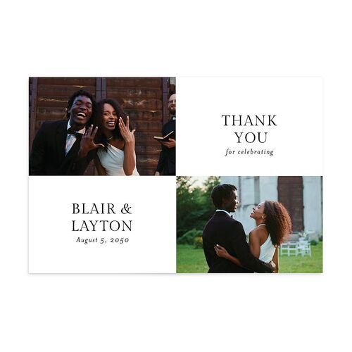 Elegant Photo Apex Thank You Postcards Pure White