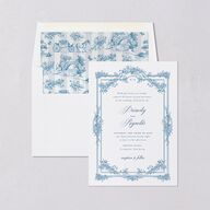 Elegant Antique Toile Frame Envelope Liners by Bridgerton Cruise Standard