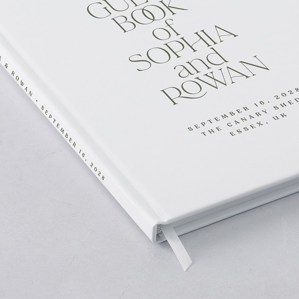 Classic Stack Wedding Guest Book Dark Camo
