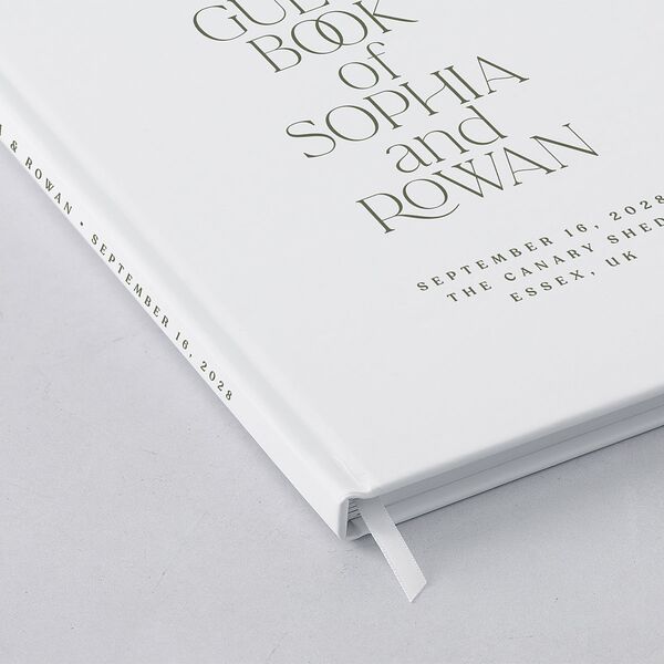Classic Stack Wedding Guest Book Dark Camo