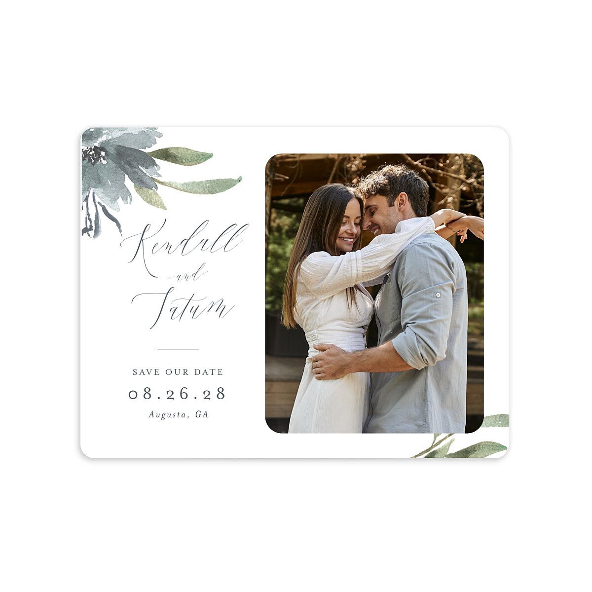 Muted Floral Save The Date Magnets