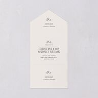Maximalist Photo Crest All-in-One Wedding Invitations Linen Signature Light Both Recipient and Return Addresses No