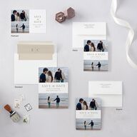 Elegant Images Save the Date Postcards Pure White