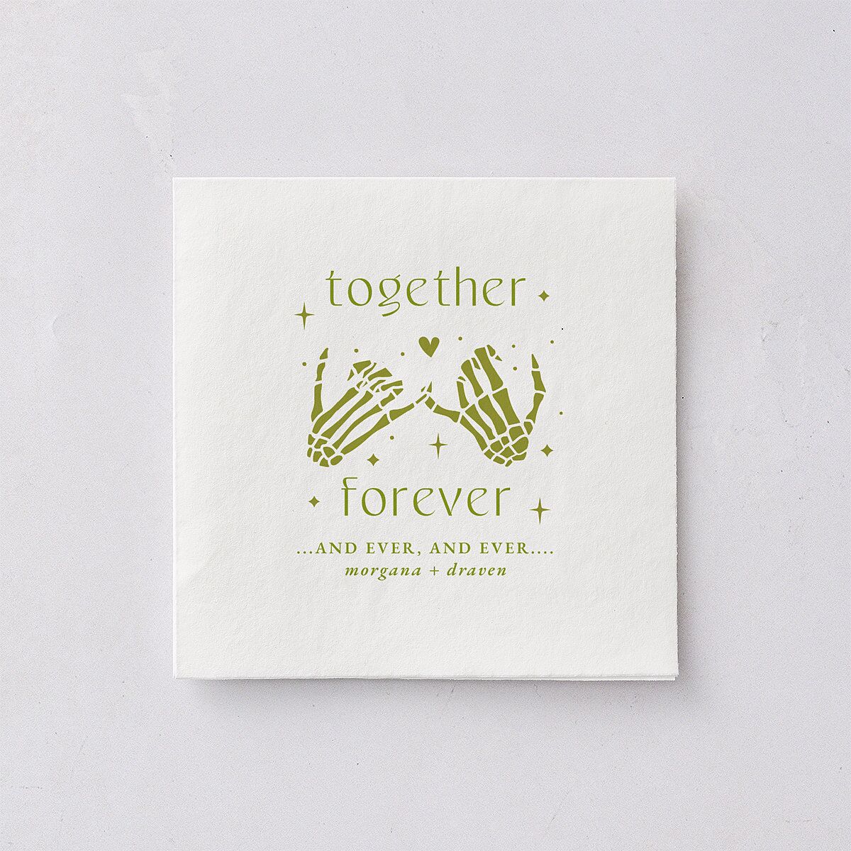 Til Death Do We Disco Cocktail Napkins Pear Napkin Uncoined