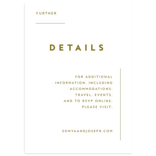 Simply Modern Wedding Enclosure Cards Umber Signature Standard