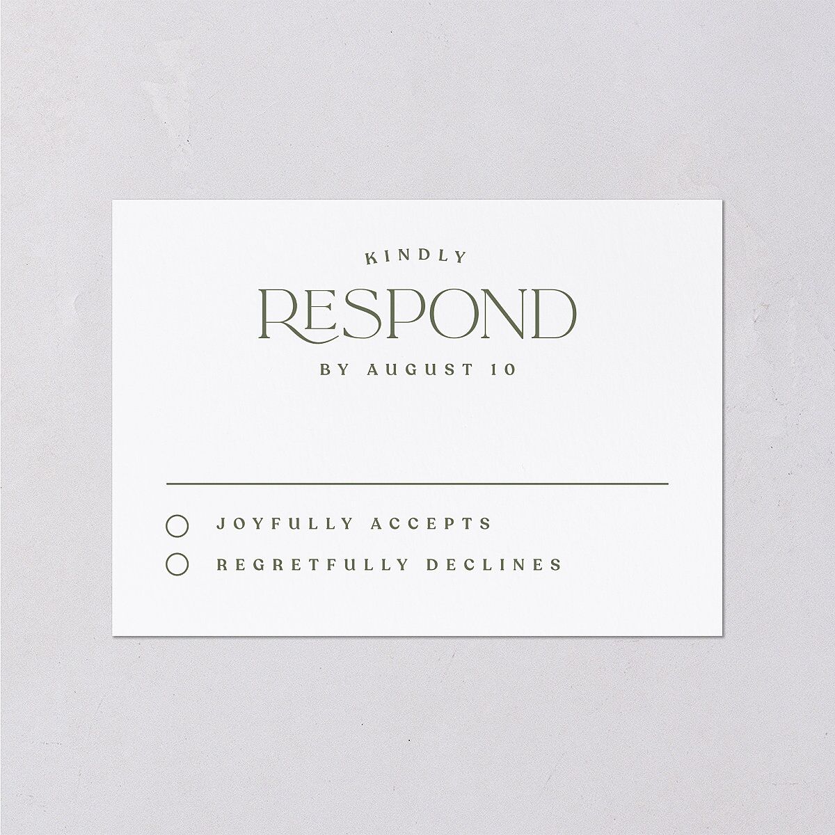 Classic Stack Wedding Response Cards Dark Camo Signature Standard