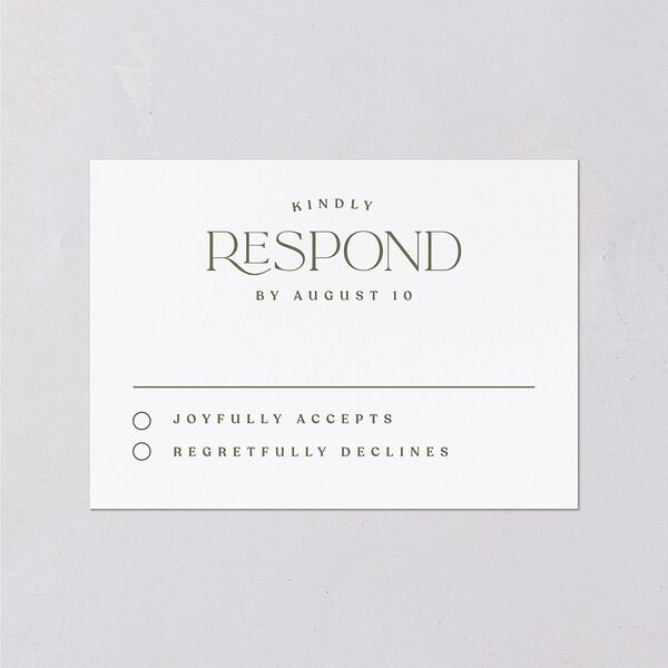 Classic Stack Wedding Response Cards Dark Camo Signature Standard