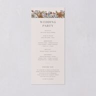 Timeless Wildflowers Wedding Programs Terracotta Signature