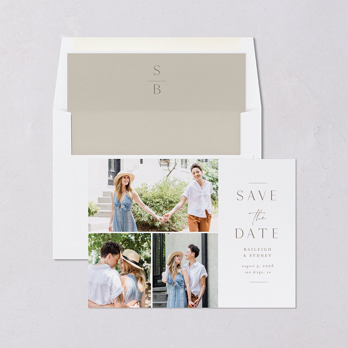 Side Panel Save the Date Cards — view 4