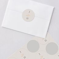 Autumn Frame Wedding Stickers Raw Sienna Sticker
