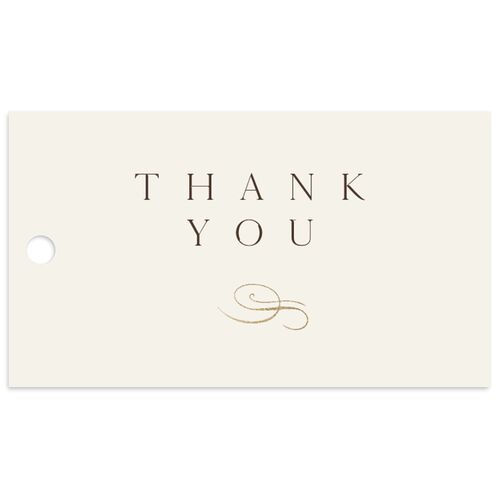Flourishing Love Favor Gift Tags Gold Sepia Signature