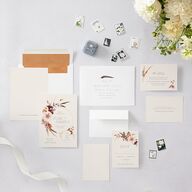 Eclectic Adornment Wedding Invitations Peony Signature Blank No Standard