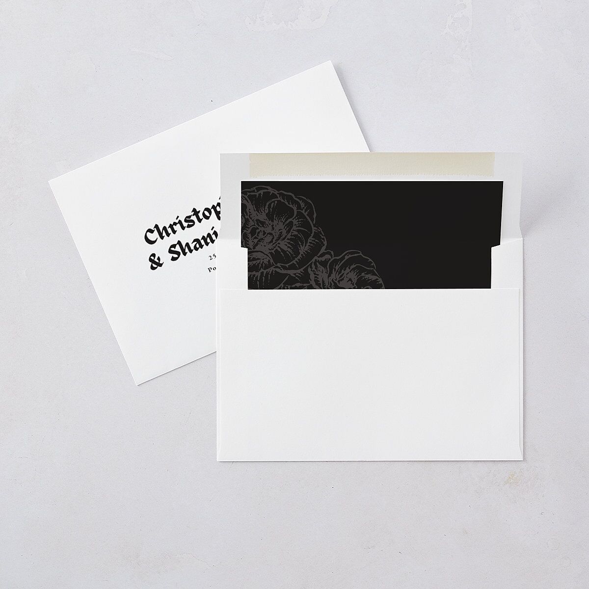 Gothic Fantasy Photo Wedding Invitations Linen Signature Blank No Standard