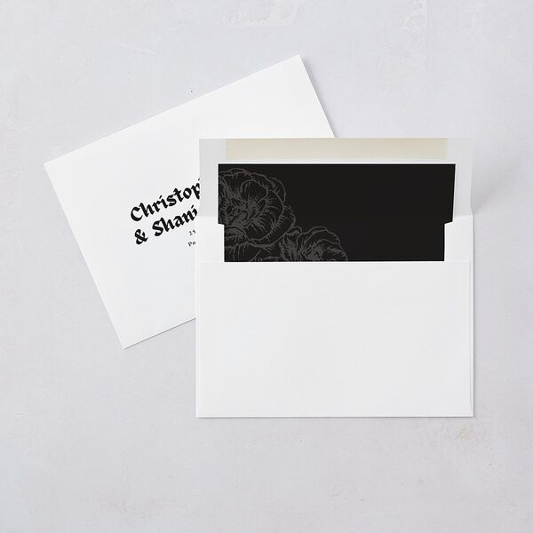 Gothic Fantasy Photo Wedding Invitations Linen Signature Blank No Standard