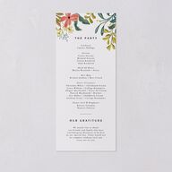 Vintage Garden Wedding Programs Rose Gold Signature