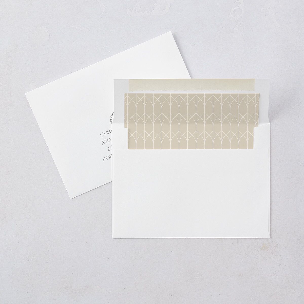 Chapel Arch Wedding Invitations Gold Pure White Signature Blank No Standard