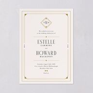 Old Hollywood Glam Wedding Invitations Champagne Signature Blank No Standard