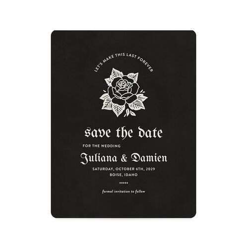 Moody Gothic Rose Save The Date Magnets Midnight Magnet Paper