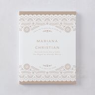 Papel Picado De Mexico Wedding Guest Book Taupe