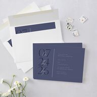 On This Day Rehearsal Dinner Invitations Midnight Navy Signature Blank