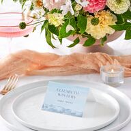 Scenic Denver Colorado Place Cards Pastel Blue Signature