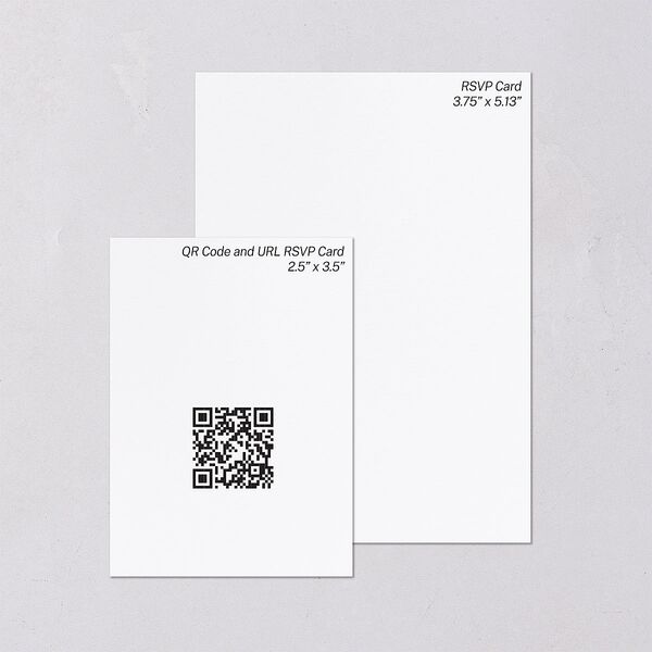 Vintage Nouveau Floral QR Code RSVP Cards Pear Signature Rounded