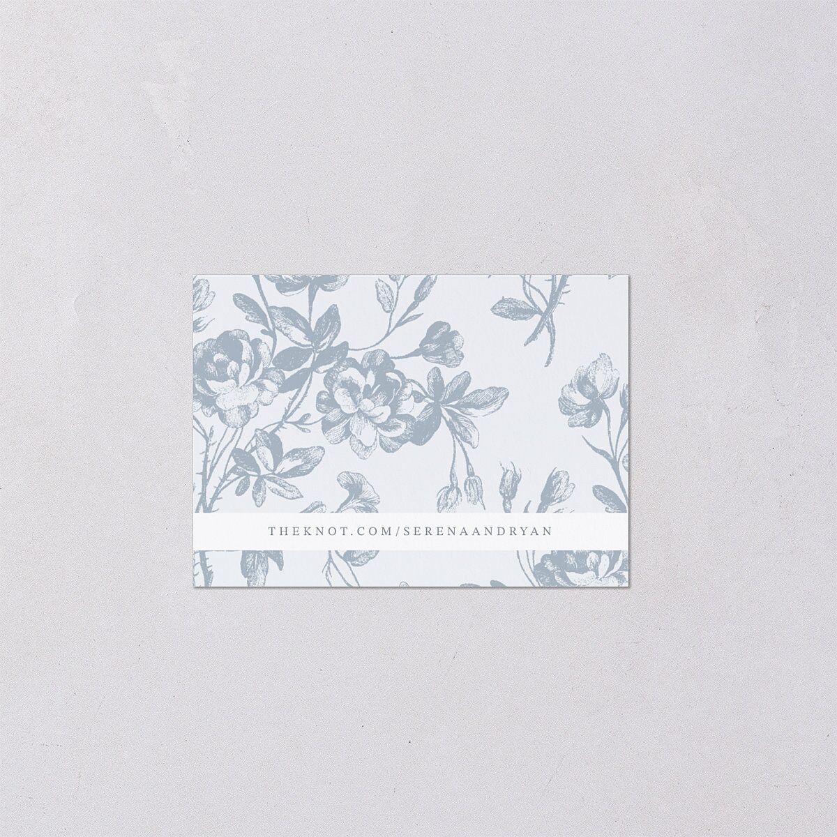 Vintage Hydrangea Garden Crest QR Code RSVP Cards Slate Signature Standard