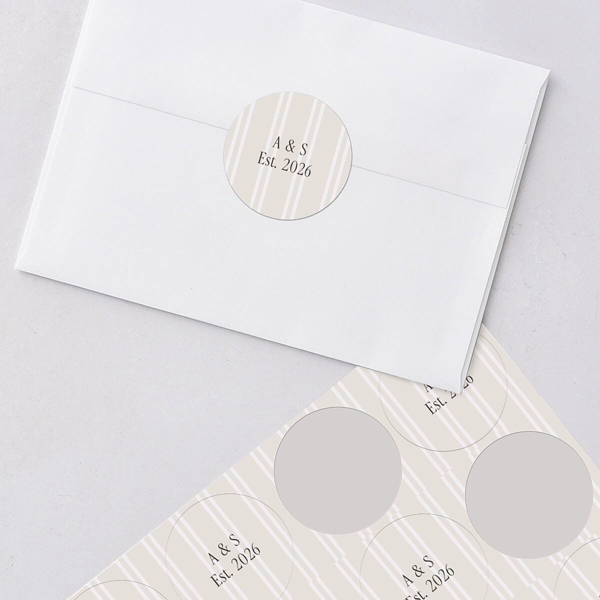 Timeless Happy Holiday Photo Holiday Stickers Pure White Circle