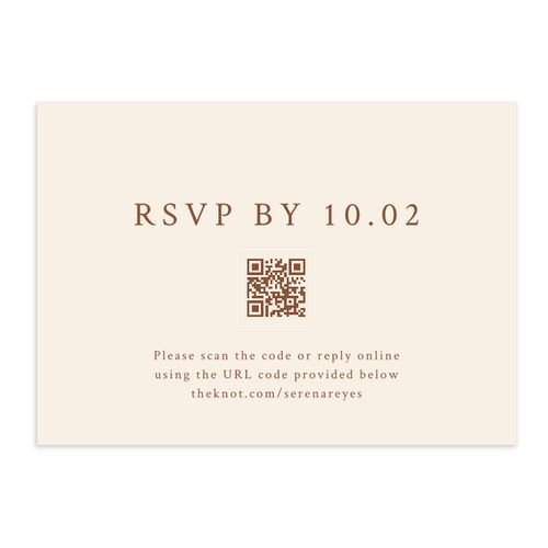 Captured Love QR Code RSVP Cards Tan Signature
