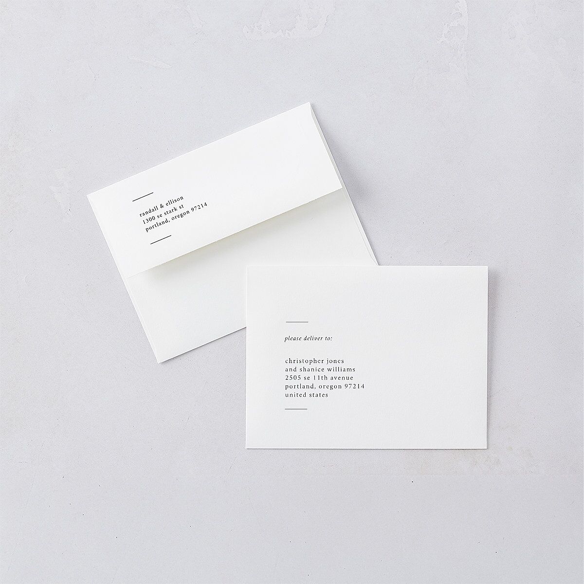 Minimal Gallery Save the Date Petite Cards Pure White Signature smooth Blank No Standard
