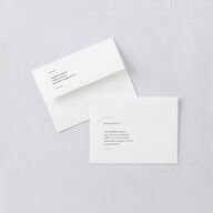 Minimal Gallery Save the Date Petite Cards Pure White Signature smooth Blank No Standard