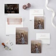 Striking Scene Save the Date Cards Dusty Rose Signature smooth Blank No Standard