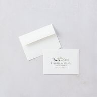 Elegant Anemone Wedding Response Cards Ice Blue Signature Standard