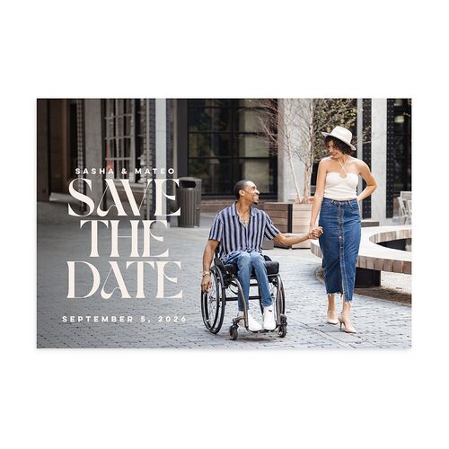 Retro Sunburst Save the Date Postcards Lily