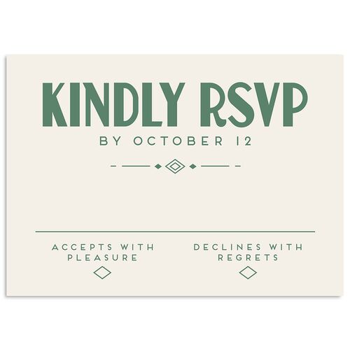 Vintage Art Deco Photo Wedding Response Cards Eucalyptus Signature Standard