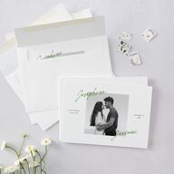 Contrast Type Save the Date Cards Greenery Signature smooth Blank No Standard