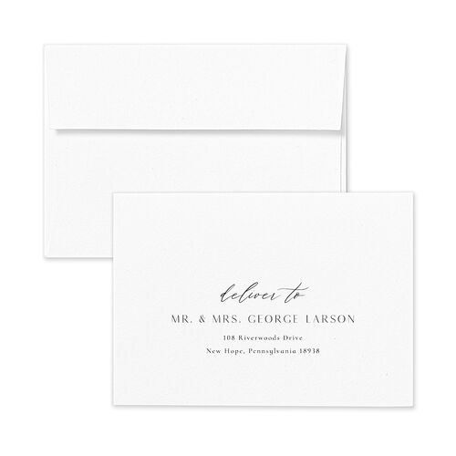 Botanical Lemon Wedding Response Card Standard Envelopes White Standard Buttercup Return Address Signature